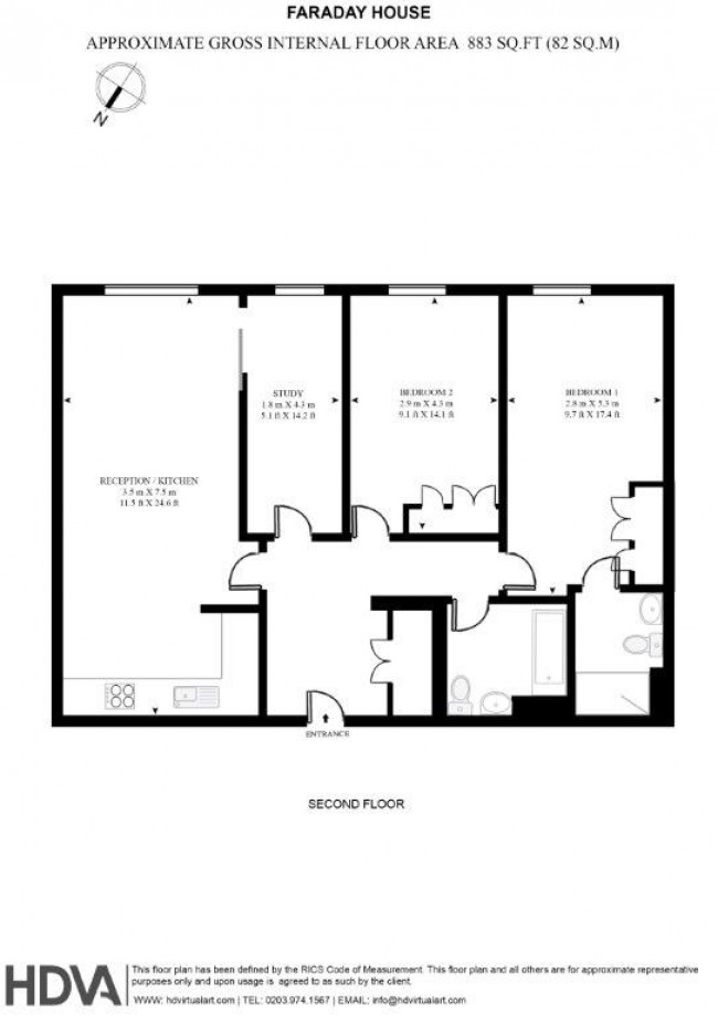 Floorplan for Faraday House, 30 Blandford Street, London