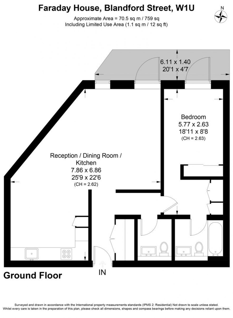 Floorplan for Blandford STreet, London