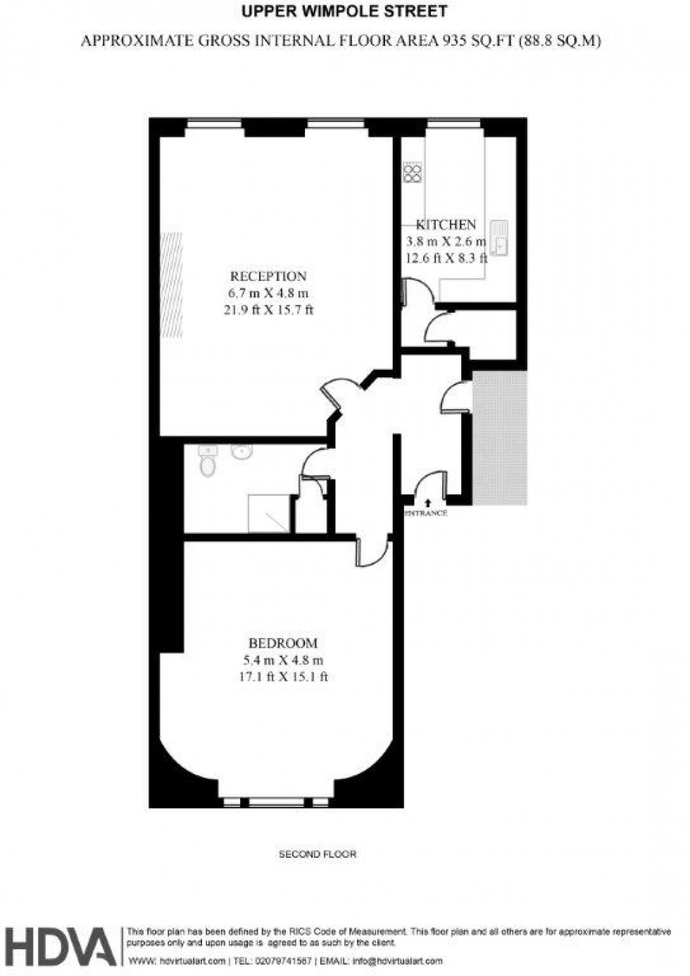 Floorplan for 22, Upper Wimpole St, London