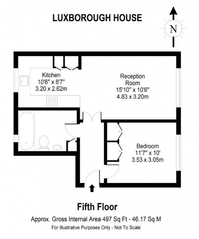 Floorplan for Luxborough House, Luxborough Street, London