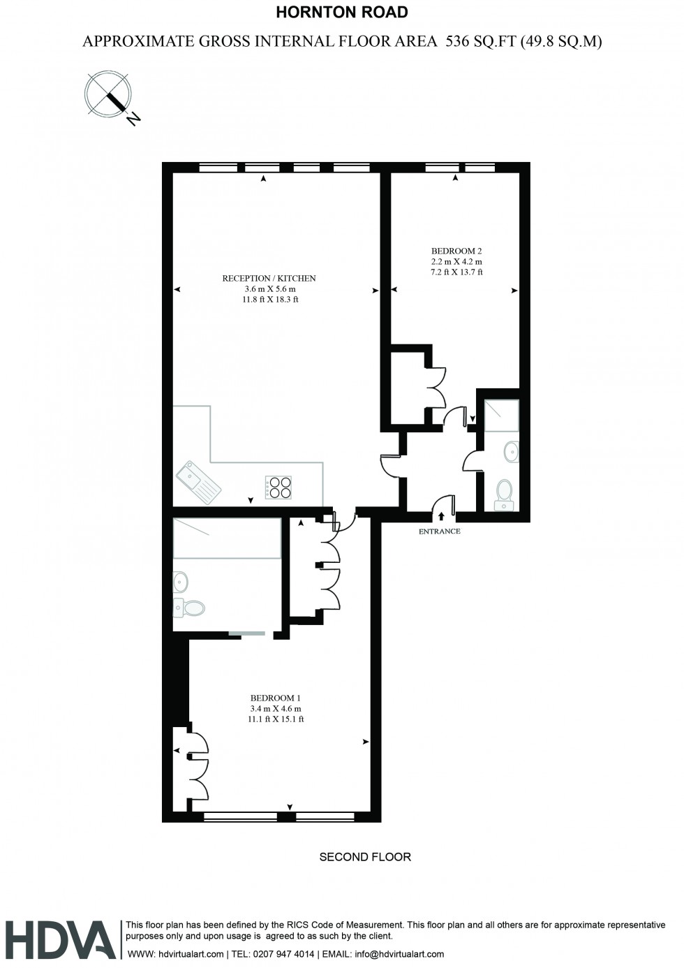 Floorplan for Hornton Street, 34 Hornton Street, London